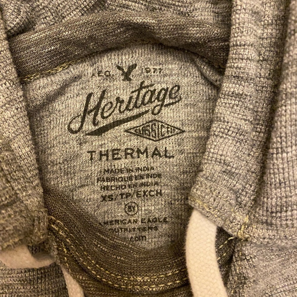 Grey XS Heritage American Eagle thermal hoodie